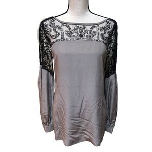 Tory Burch Pewter Grey w/ Lace Sequin Detail
